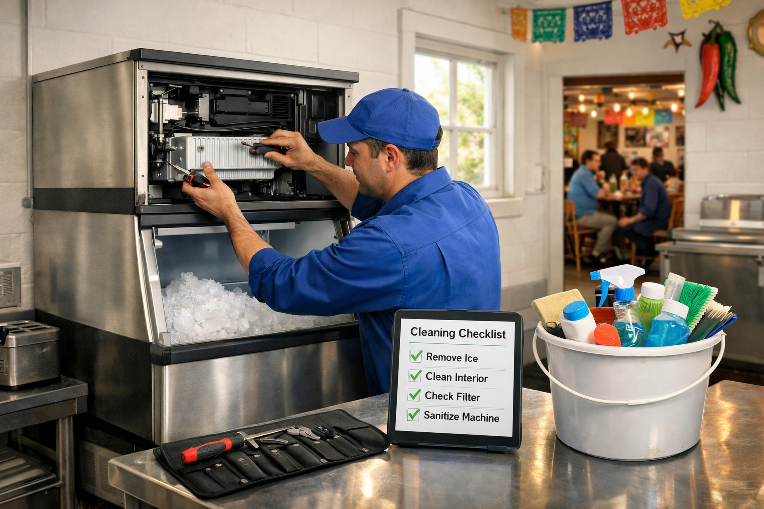 Clearwater Beach commercial ice machine cleaning